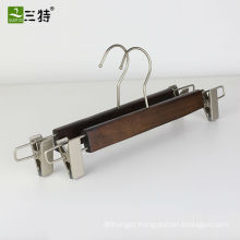 pear nickel fittings hand brush finish wooden pant hanger